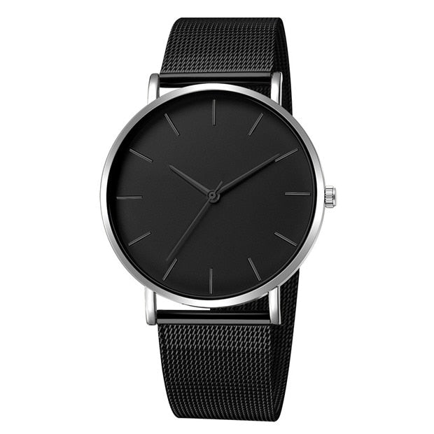 Luxury, Ultra Thin Wrist Watch - Quartz Clock - Steel Watch - 2019