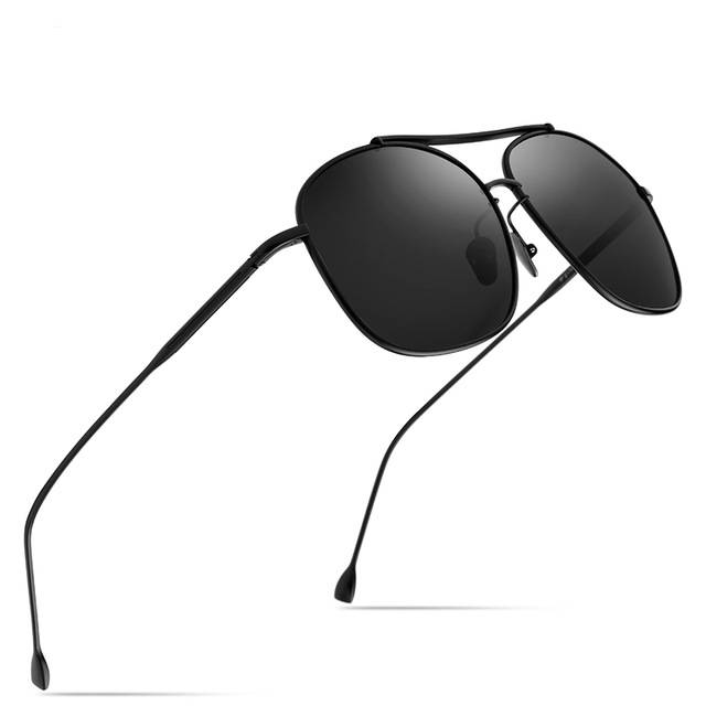 Pure Titanium Polarized Sunglasses - Men Classic Square - 2019 Ultralight Shades