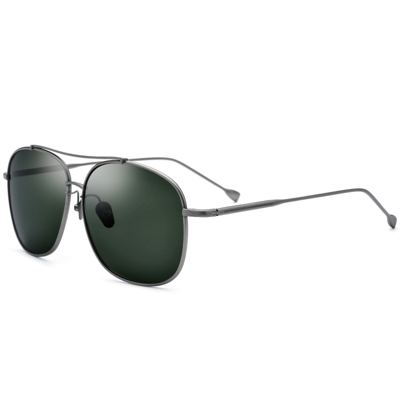 Pure Titanium Polarized Sunglasses - Men Classic Square - 2019 Ultralight Shades
