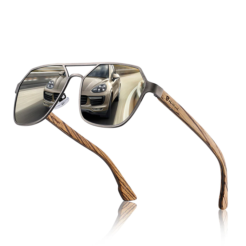 Wood Sunglasses for Men Polarized UV400 - High Quality Driving Glasses