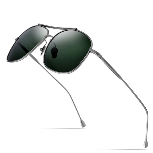 Pure Titanium Polarized Sunglasses - Men Classic Square - 2019 Ultralight Shades