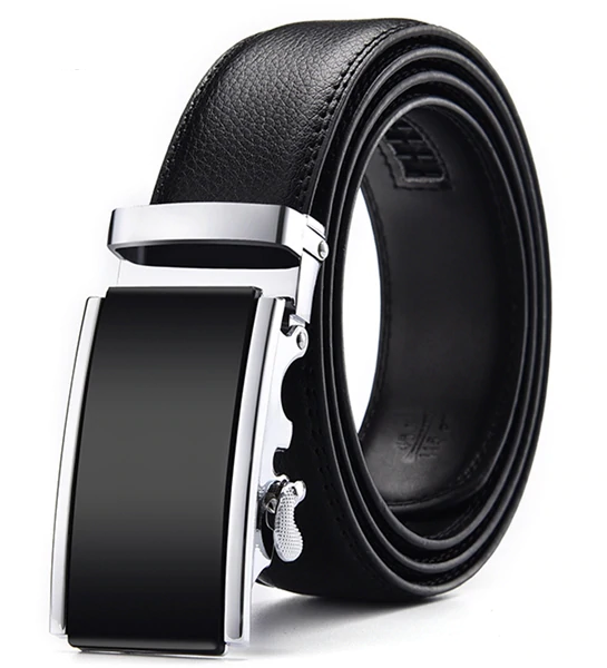 Men's Belt - Genuine Leather Strap - Top Quality Automatic Buckle