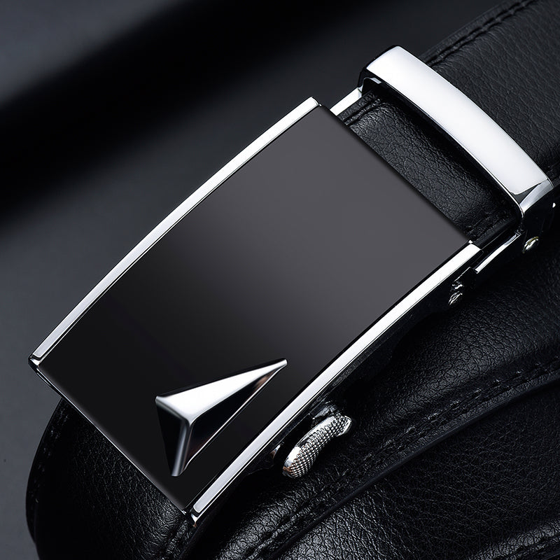 Men's Belt - Genuine Leather Strap - Top Quality Automatic Buckle
