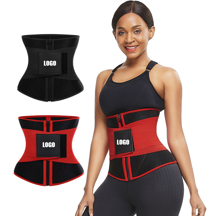 New Custom Logo Compression Adjustable Women Fitness Back Support Belt Tummy Control Neoprene Sweat Belt Waist Trimmer