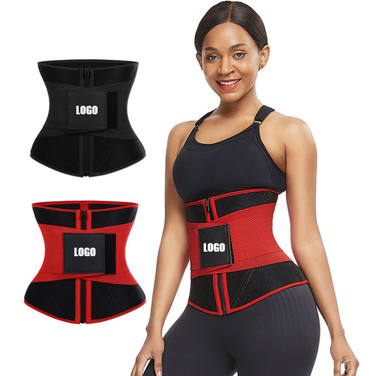 New Custom Logo Compression Adjustable Women Fitness Back Support Belt Tummy Control Neoprene Sweat Belt Waist Trimmer