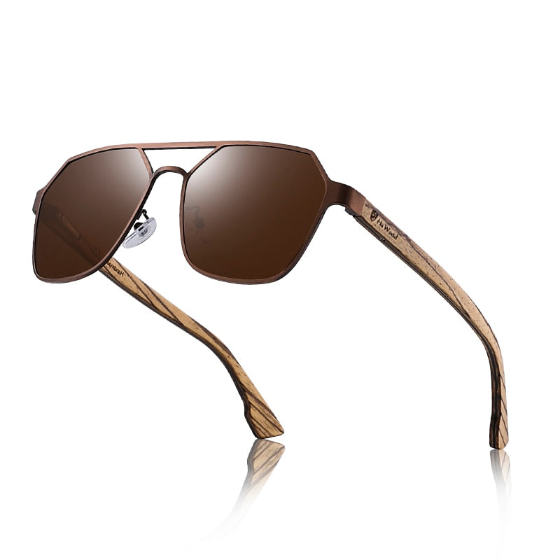 Wood Sunglasses for Men Polarized UV400 - High Quality Driving Glasses
