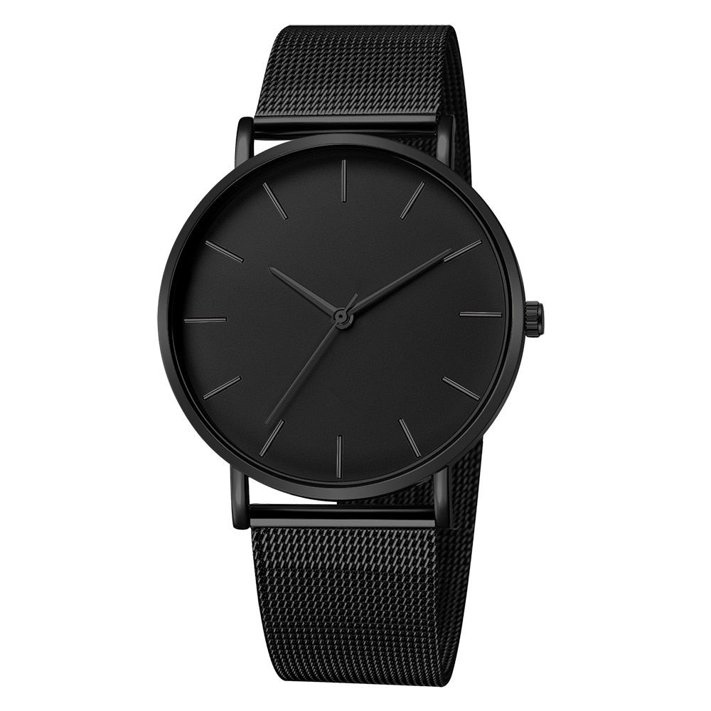 Luxury, Ultra Thin Wrist Watch - Quartz Clock - Steel Watch - 2019