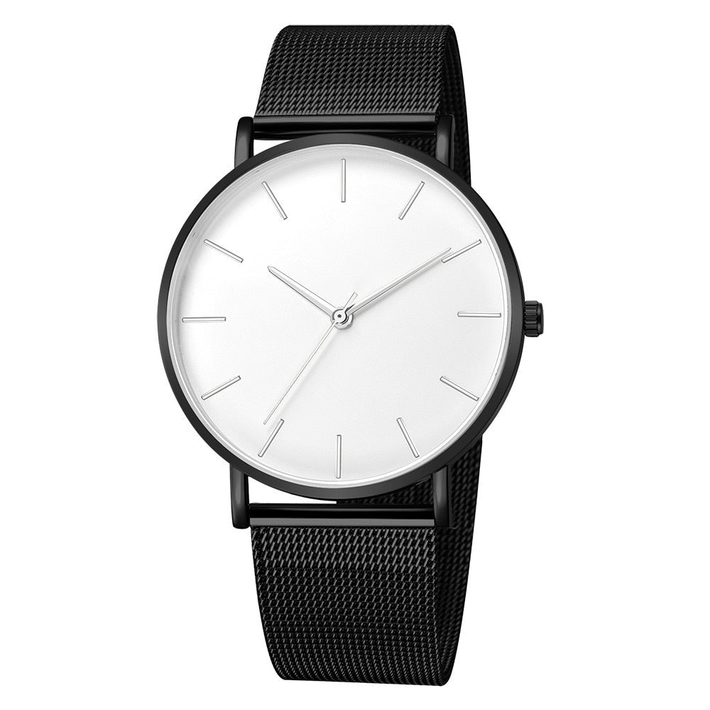 Luxury, Ultra Thin Wrist Watch - Quartz Clock - Steel Watch - 2019