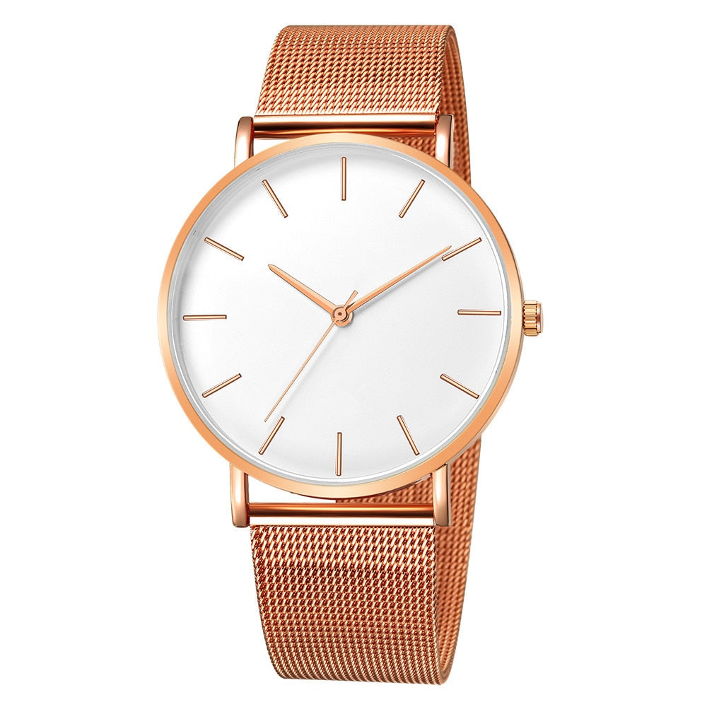 Luxury, Ultra Thin Wrist Watch - Quartz Clock - Steel Watch - 2019
