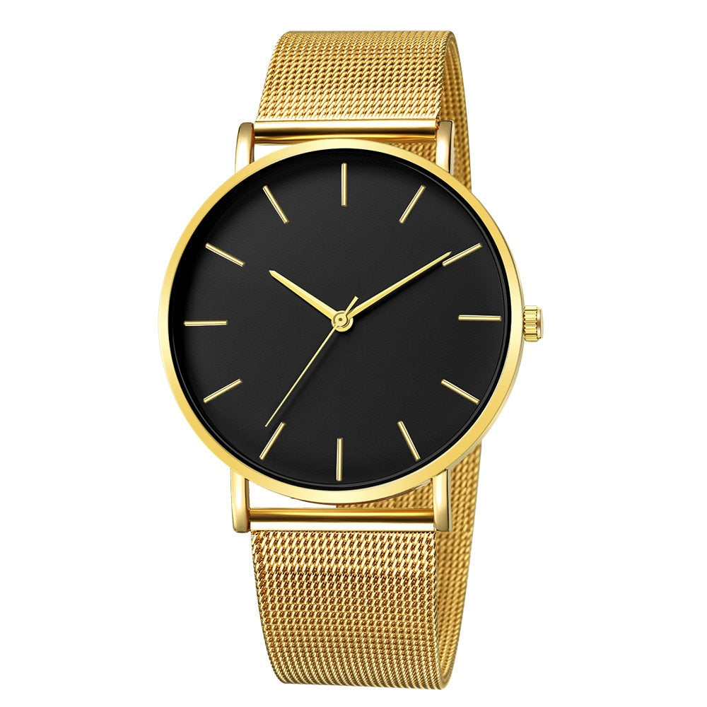 Luxury, Ultra Thin Wrist Watch - Quartz Clock - Steel Watch - 2019