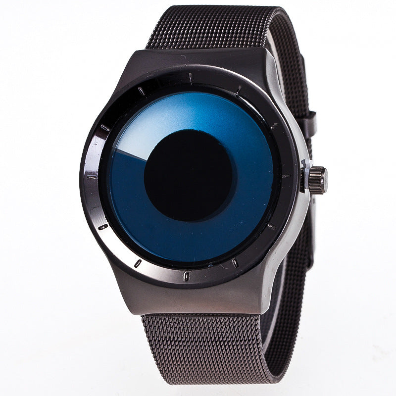 Men's Vortex Inspired Handless Watch - Gradient Multicolor Quartz - Stainless Steel Band - Vortex Design