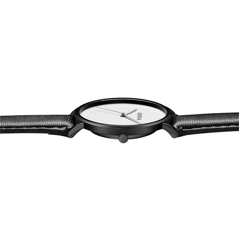 Geneva Luxury Men's Military Sport Wristwatch - Leather Quartz Watch