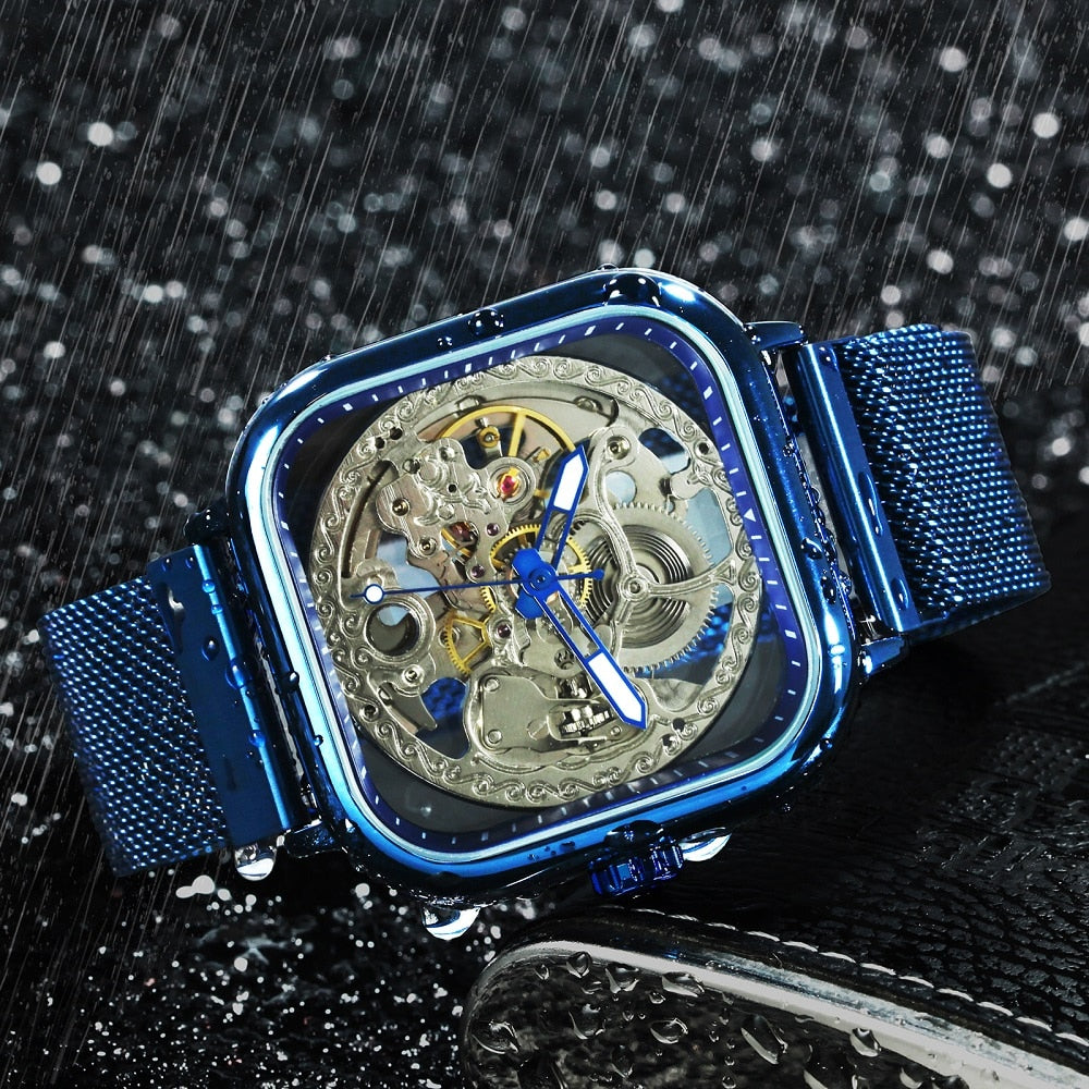 Luxury Automatic Mechanical Skeleton Wristwatch