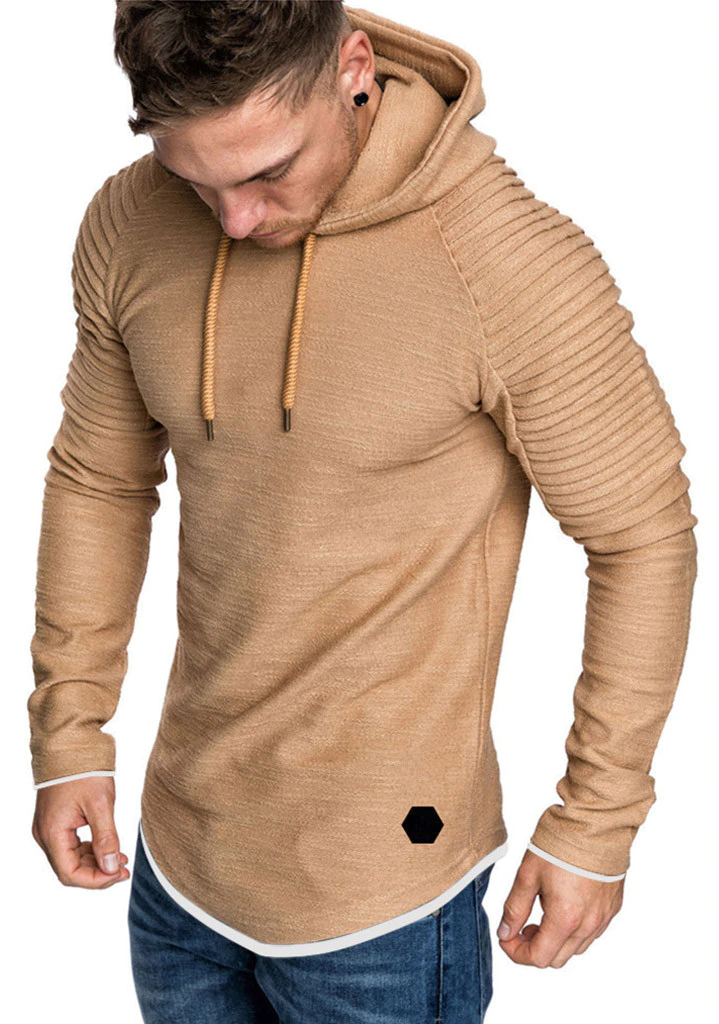 Men‘s Long Sleeve Hooded Sweatshirt - Autumn and Winter Casual Comfort