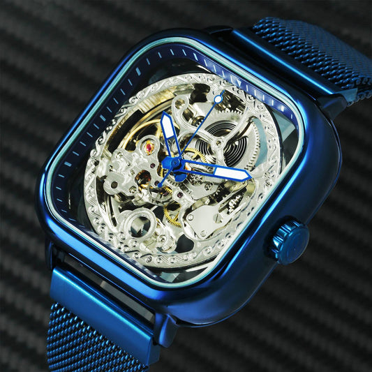 Luxury Automatic Mechanical Skeleton Wristwatch