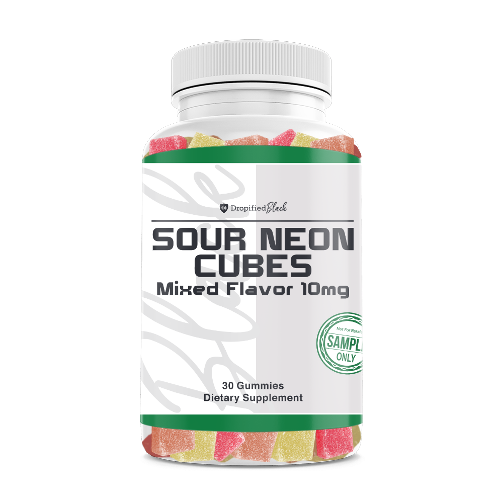 CBD Gummy Sour Cubes - 10mg, mixed