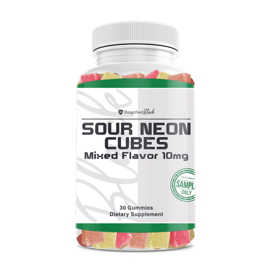 CBD Gummy Sour Cubes - 10mg, mixed
