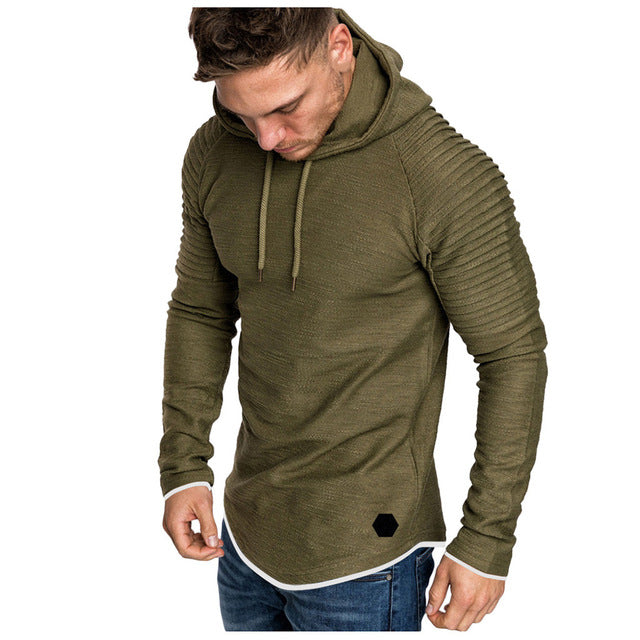 Men‘s Long Sleeve Hooded Sweatshirt - Autumn and Winter Casual Comfort