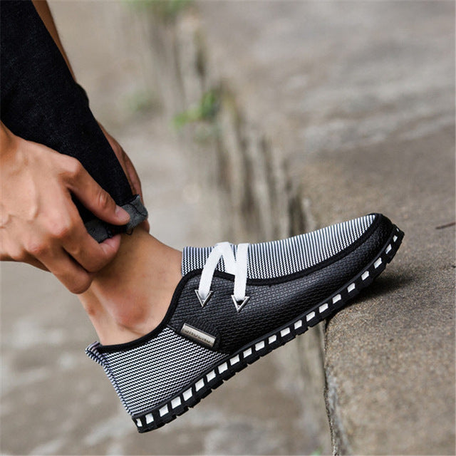 2019 Fashion Casual Shoes - Lace Up Footwear for Men - Breathable Leisure - Driving Sneakers