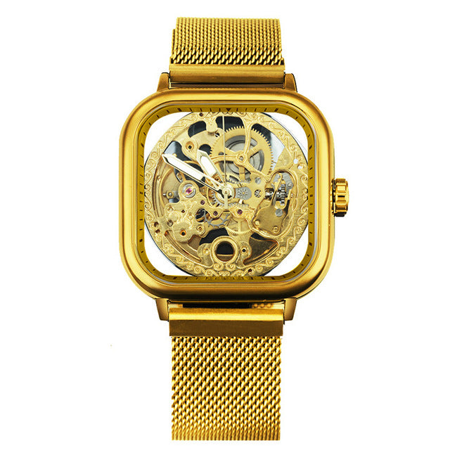 Luxury Automatic Mechanical Skeleton Wristwatch