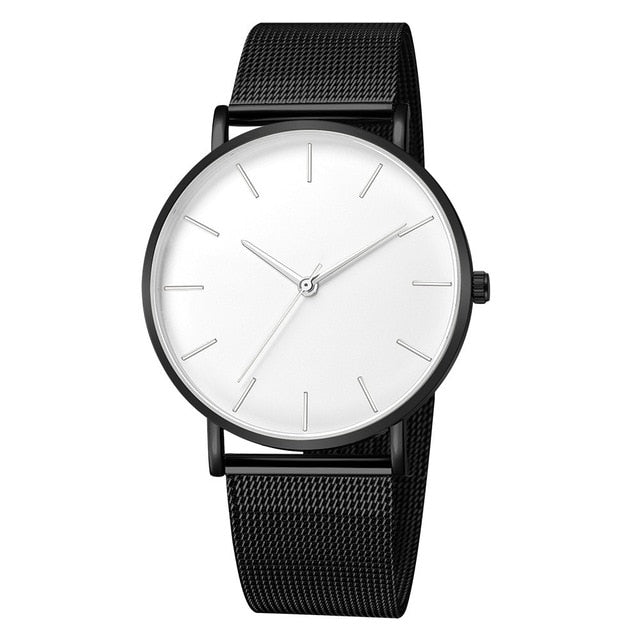 Luxury, Ultra Thin Wrist Watch - Quartz Clock - Steel Watch - 2019