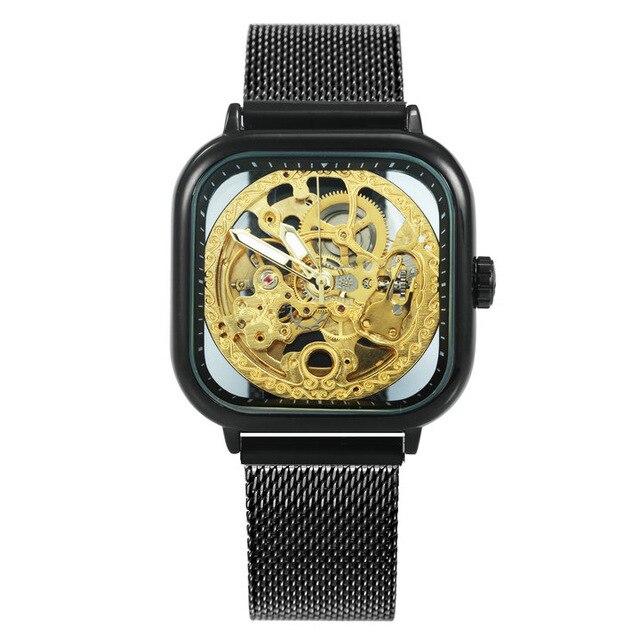 Luxury Automatic Mechanical Skeleton Wristwatch