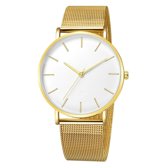 Luxury, Ultra Thin Wrist Watch - Quartz Clock - Steel Watch - 2019
