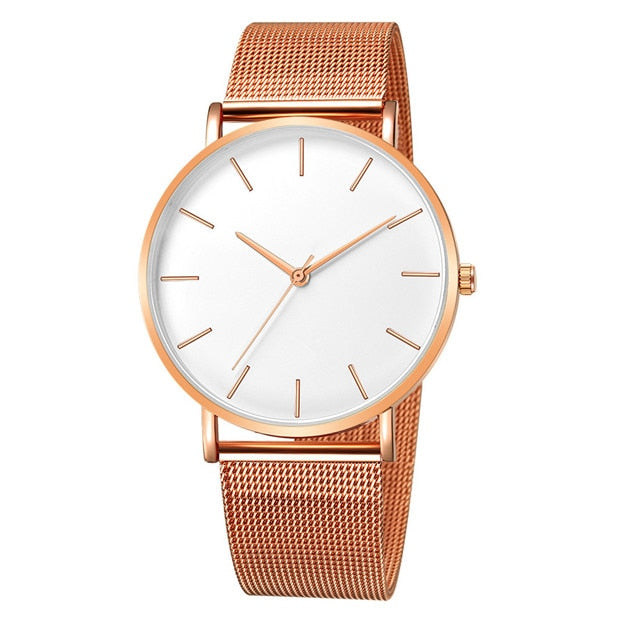 Luxury, Ultra Thin Wrist Watch - Quartz Clock - Steel Watch - 2019