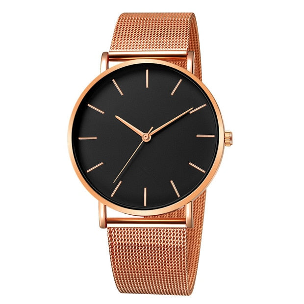 Luxury, Ultra Thin Wrist Watch - Quartz Clock - Steel Watch - 2019