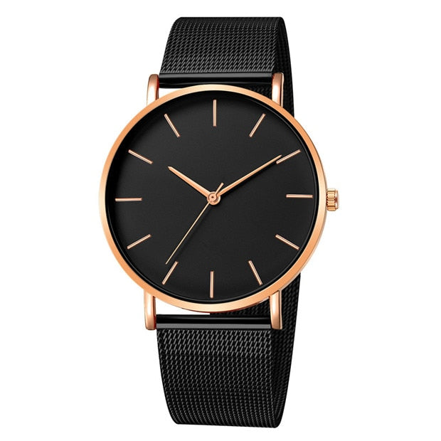 Luxury, Ultra Thin Wrist Watch - Quartz Clock - Steel Watch - 2019