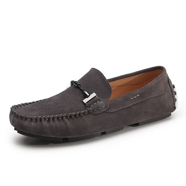 New Fashion Shoes for Men - Khaki/Black Loafer Shoes - Light Weight Driver Footwear - Rubber Sole - Non Slip Lazy Shoes