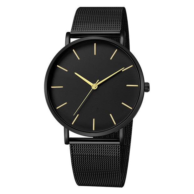 Luxury, Ultra Thin Wrist Watch - Quartz Clock - Steel Watch - 2019