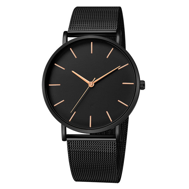 Luxury, Ultra Thin Wrist Watch - Quartz Clock - Steel Watch - 2019
