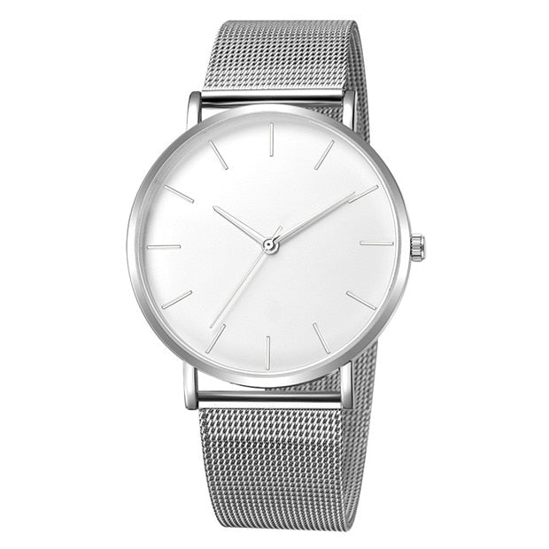 Luxury, Ultra Thin Wrist Watch - Quartz Clock - Steel Watch - 2019