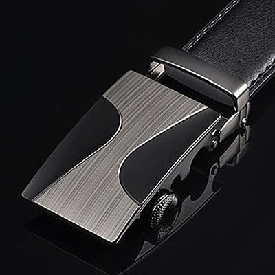 Men's Belt - Genuine Leather Strap - Top Quality Automatic Buckle