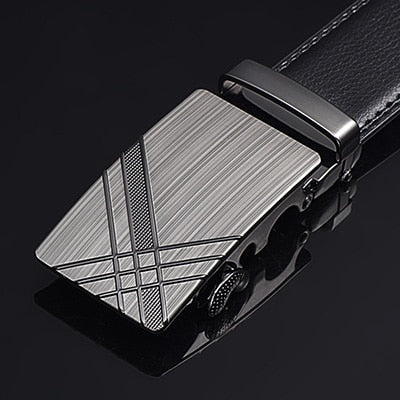 Men's Belt - Genuine Leather Strap - Top Quality Automatic Buckle