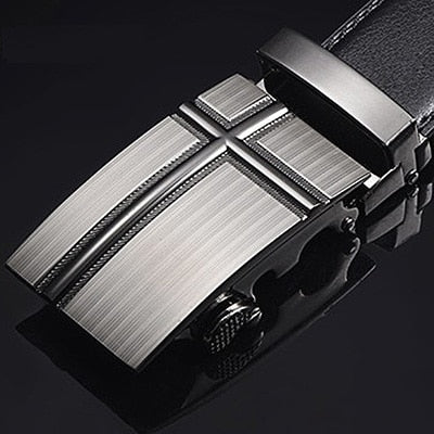 Men's Belt - Genuine Leather Strap - Top Quality Automatic Buckle