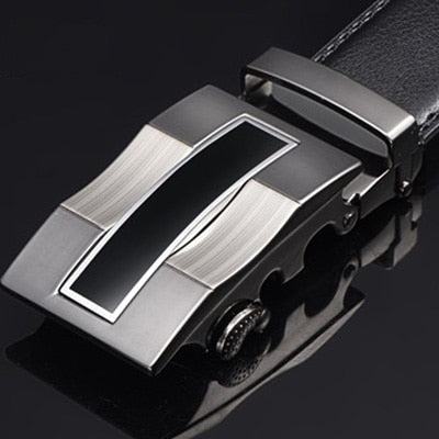 Men's Belt - Genuine Leather Strap - Top Quality Automatic Buckle