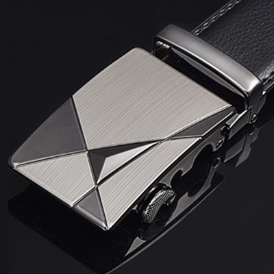 Men's Belt - Genuine Leather Strap - Top Quality Automatic Buckle