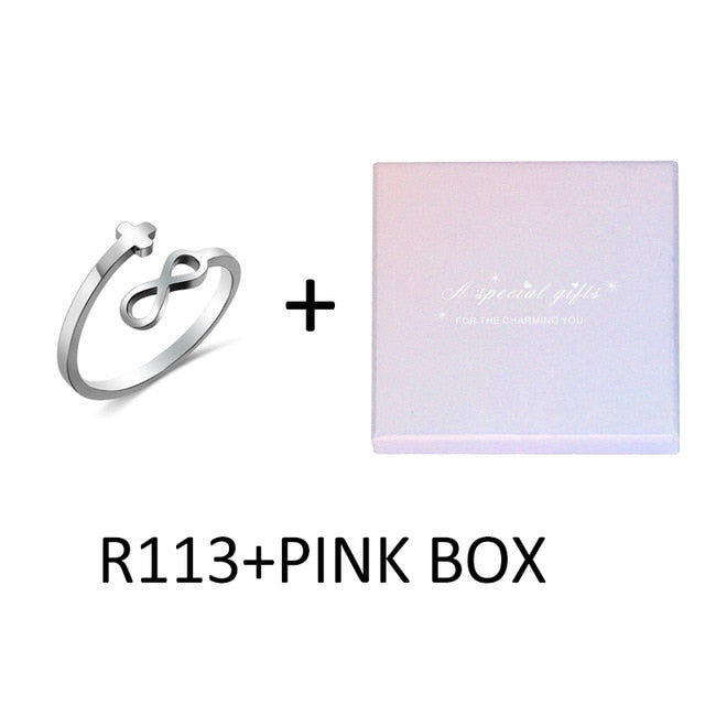 2020 jewelry faith adjustable Rings&Stainless Steel Rings For Women vintage cross letter round on fingers Gifts for the new year|Rings|