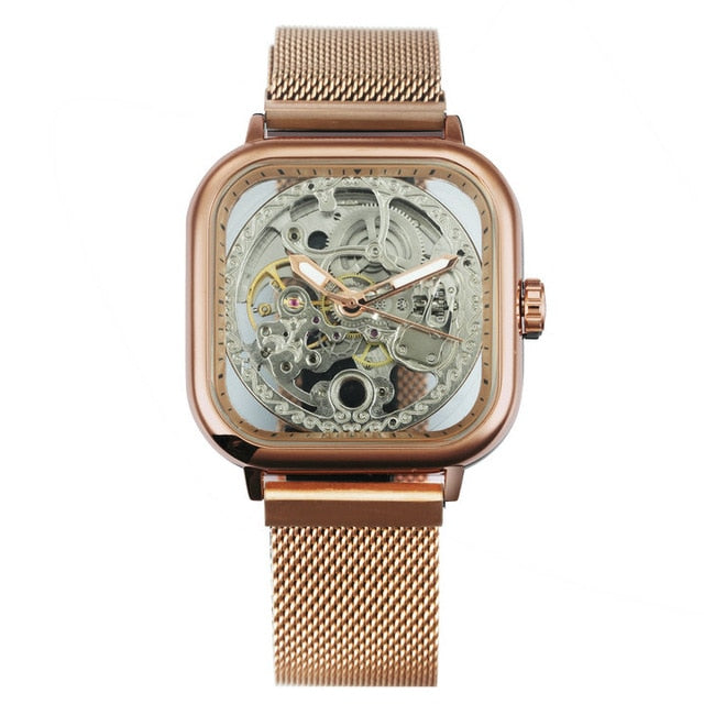 Luxury Automatic Mechanical Skeleton Wristwatch